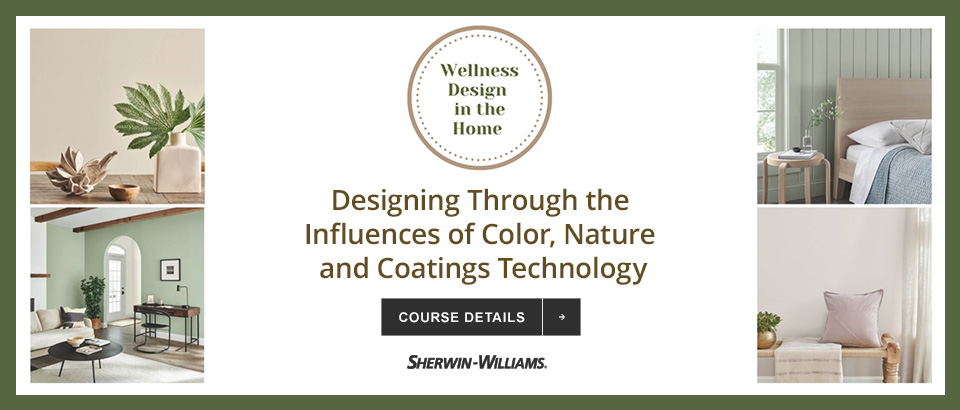 This course will explore the dynamics impacting residential design in the COVID era, identify the role that paint technologies can play in helping promote indoor air quality, review how intrinsic color is in the well-being discussion, and identify design elements that harness the power of nature to promote physical and emotional well-being. 