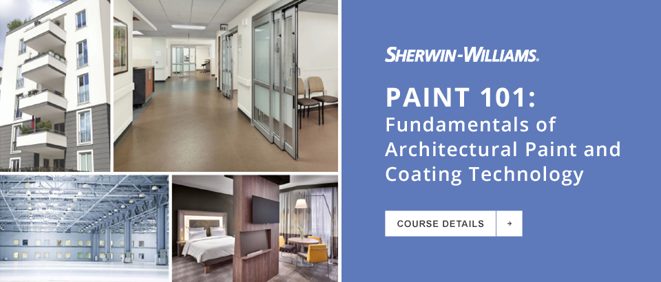 This course will provide you with the fundamentals of different paint systems and the latest technologies so that you can specify coatings that will provide the best outcome for your client.